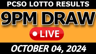 LOTTO RESULTS TODAY LIVE 9PM DRAW OCTOBER 04, 2024 Friday PCSO