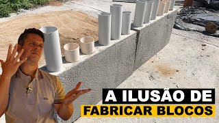 A única forma de dar certo na fabricação do bloco celular.