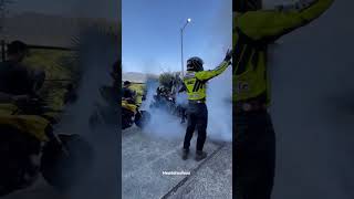 Kawasaki Z900 And Z800 burnout #burnout #kawasaki #publicreaction #public