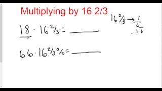 Multiplying by 16 2/3