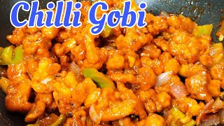 Chilli Gobi Recipe|Gobi Chilli Recipe Restaurant Style|Starter|Cauliflower Recipe|Indochinese Recipe