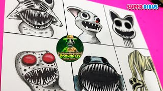 Dibujando ZOONOMALY FACIL Monsters, Bosses & Jumpscares Parte 3 | Drawing Zoonomaly characteres easy