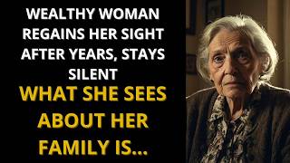 Wealthy woman regains her sight after years, stays silent;