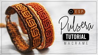 Pulsera Grecas Griegas » 🌾 tutorial | como hacer pulsera de hilo | diy ● Macrame #190