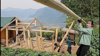 The new kitchen was erected and the roof was covered