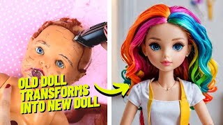 OLD DOLL TRANSFORMS INTO NEW DOLL - MIND-BLOWING MAKEOVER