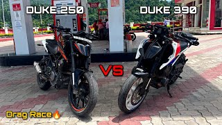 KTM Duke 390 vs Duke 250 🔥 | detailed comparison & Drag race