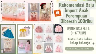 4 REKOMENDASI TOKO BAJU IMPORT ANAK PEREMPUAN TERMURAH DI SHOPEE