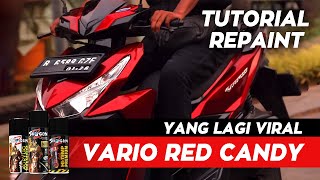 TUTORIAL REPAINT FULL BODY VARIO MERAH CANDY YANG LAGI VIRAL NIH !! RED CANDY TONE BY SHOGUN Z PAINT