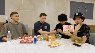 Perth Wildcats' Japan tour: Perth Wildcats players try Japanese KitKats