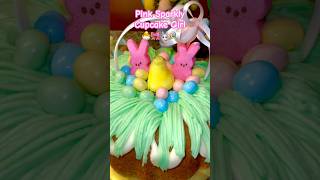 Peeps Easter Cake🐣#easter #peeps #cake #sweet #cute #yummy #marshmallow #cottoncandy #pink #spring