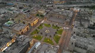 Vista aérea de la Plaza Mayor de Lima Perú.