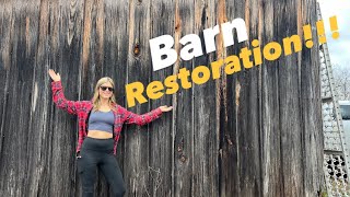 50 YEAR OLD!!! Barn RESTORATION!!! (First Wall Replacement!!!)