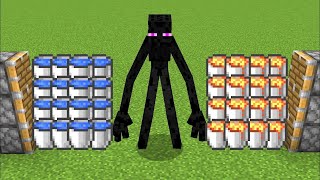 water buckets + mutant enderman + lava buckets = ???