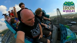 Iron Gwazi 4K Multi-Angle Front Row On Ride POV - Busch Gardens.