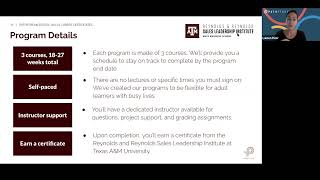 Learn the Digital Skills Employers Want: The Texas A&M's Certificate Webinar 02/23/22