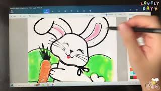 Tô màu con thỏ | Coloring the rabbit | Tra Tv