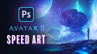 Exploring Pandora in Photoshop - Avatar II Speed Art