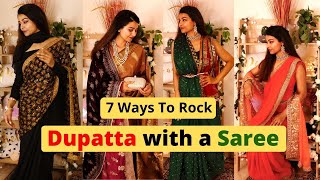 ❤️GORGEOUS Dupatta Styles With SAREE| Dupatta Draping Styles You MUST Try| gulz_Beauty