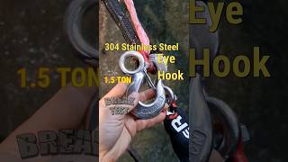 BREAK TEST: 304 Stainless Steel Eye Hook for lifting WLL 1.5 TON, Made in China