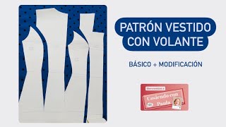 🟠VESTIDO CON VOLANTE 1/3: PATRÓN