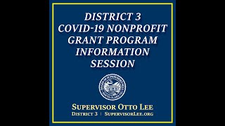 D3 COVID-19 Nonprofit Grant Program Information Session