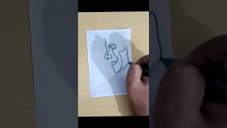 Man face Line art #easy #shorts  #youtubeshorts #art #hiphop #music #rap @TheArtsCafe