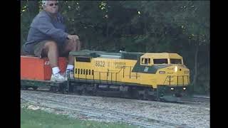 Larry Goldsby and his 7.5" gauge Live Steam C&O L-2, 4-6-4, #315 at White Creek Railroad: 2008-09-20