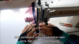 Tutorial Jahit Tudung Instant: Jahit Soft Awning (Bubble Lycra)