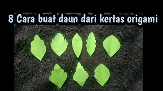 Hiasan ,cara buat daun dari kertas origami