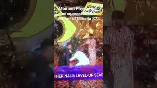 Bbnaija: Moment Phyna was announced as the winner of bbnaija S7 #bbnaija #bbnaijalevelup