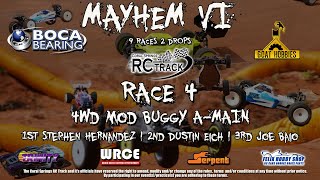 MAYHEM VI Race 4 | A-Main | 4WD Mod-Buggy | March 17, 2024