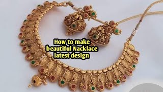 Latest Nacklace design|How to make beautiful Nacklace Set latest design|