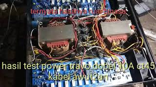 hasil test dan load 4 ohm power kondang(kabele aduhai) travo 10a ct45 dobel