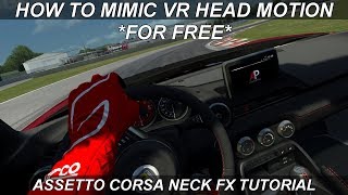 Assetto Corsa HEAD MOTION | The NECK FX Tutorial | How to MIMIC VR like Head Movement for FREE