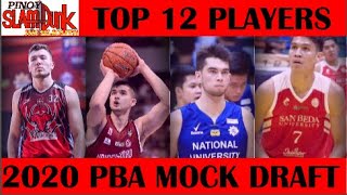 TOP 12 PLAYERS IN 2020 PBA MOCK DRAFT | PHILIPPINE BASKETBALL ASSOCIATION 2020