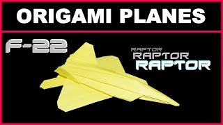 Origami Planes - F-22 Raptor with no cuts and no glue