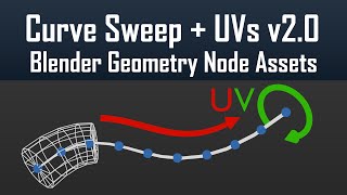 Curve Sweep +UVs 2.0 - Blender Geometry Node Assets