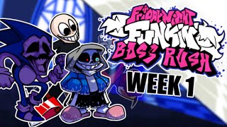 Friday Night Funkin' - V.S. Majin Sonic, Sans & Eteled FULL WEEK - Boss Rush [FNF MODS/HARD]