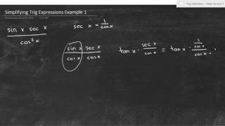 Simplifying Trigonometric Expressions Using Identities: Example 1