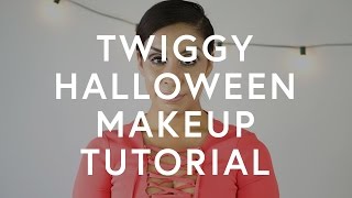 Twiggy Halloween Makeup Tutorial | The Zoe Report by Rachel Zoe