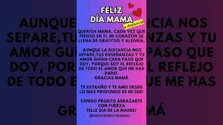 ☑️FELIZ DIA DE LA MADRE 💝Dedicatorias de amor para una madre a distancia #díadelasmadres #distancia