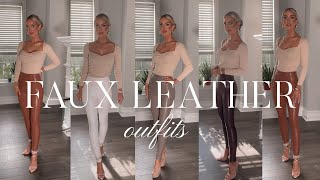 Faux Leather Leggings in Four Colorways | Outfit Ideas | Holly JoAnne White