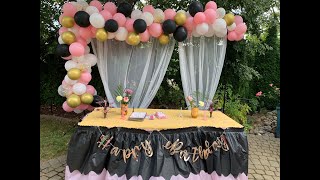 Pink and Black Balloon Garland DIY | HOW TO | Simple Balloon Garland DIY