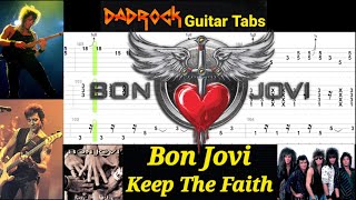 Keep The Faith - Bon Jovi - Guitar + Bass TABS Lesson