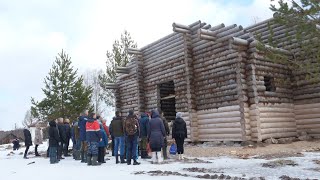 В Дионисиево-Глушицком монастыре восстанавливается деревянный храм.