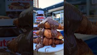 Pain au chocolat nutella #shorts #food #croissant