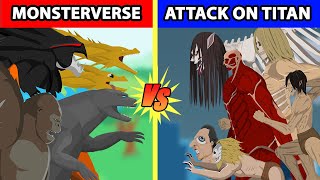 MonsterVerse Kaiju vs Attack On Titan | Titan Animation