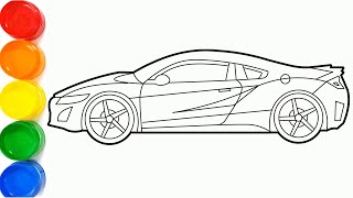 Menggambar Honda acura nsx