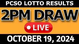 PCSO | LOTTO RESULT TODAY | 2PM DRAW OCTOBER 19, 2024